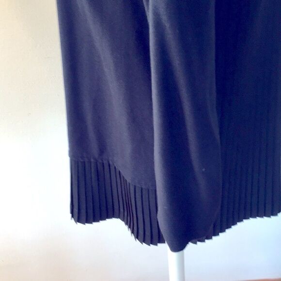 NEW Land’s End PLEATED tee top Small black - Picture 2 of 8